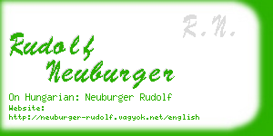 rudolf neuburger business card